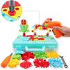 316 Pieces Electric Drill Puzzle Toy Set Creative Games and Fun, Mosaic Puzzle Kit with Screwdriver Tool, STEM Toys 3D Construction Engineering Building Blocks Toys for Kids Age 3-12 Years Old view 4