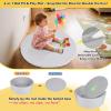 ENMOGO Foam Ball Pit for Toddlers Kids Soft Ball Pool Ideal Gift Play Toy for Children Kiddie Pools - Light Gray view 4