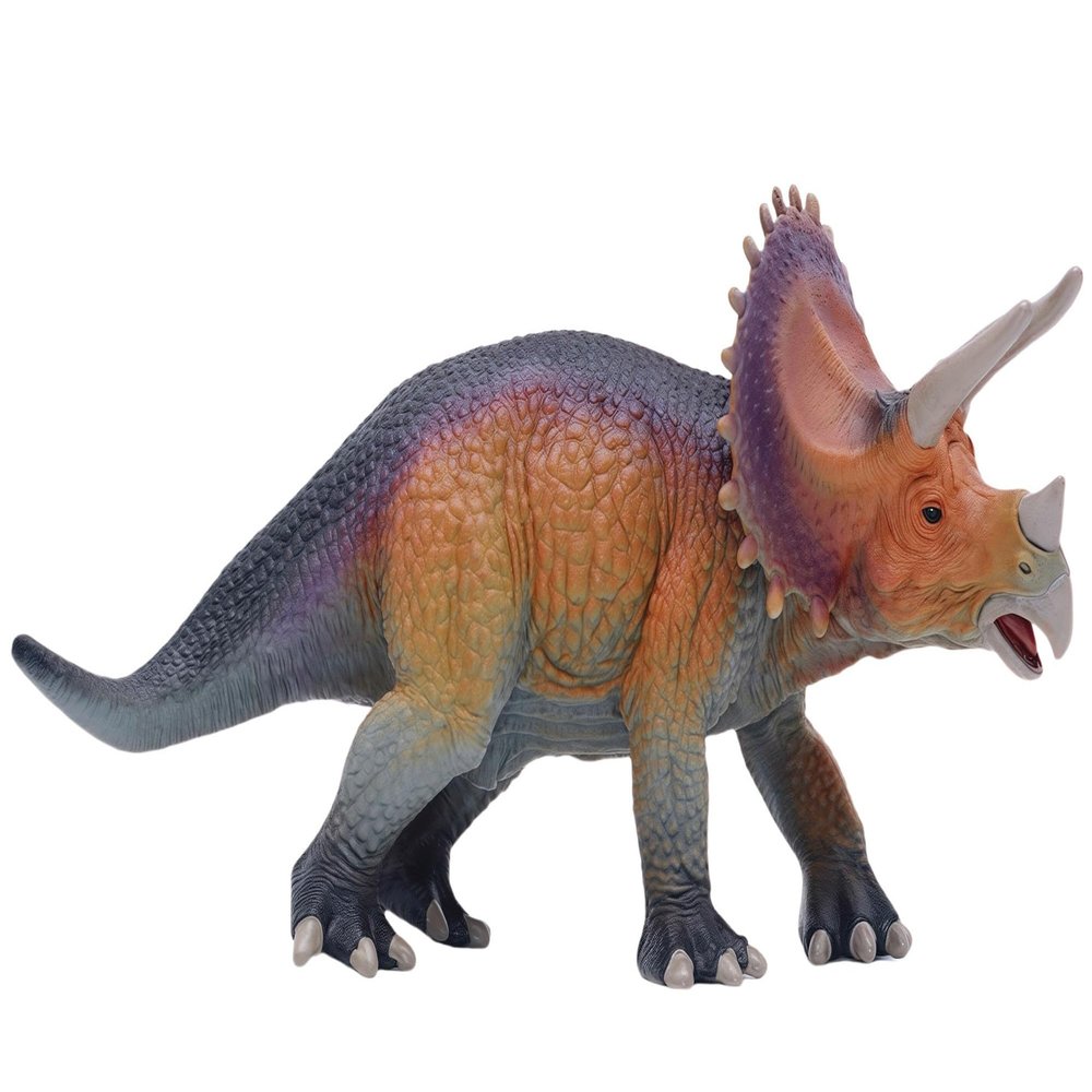 Gemini&Genius Dinosaur World Toys Triceratops Action Figure Realistic Dinos Figurine Storytelling, Birthday Cake Topper, Role Play, Collection for Kid 3-12 Years Old