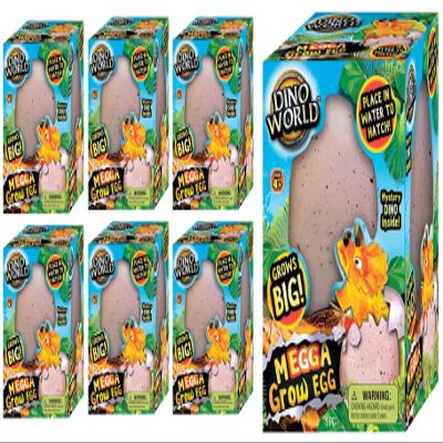 JA-RU Giant Dinosaur Egg Growing Toys (6 Eggs) Magic Surprise Hatching Toys for Kids. Hatch & Grow in Water Dinosaur. Bath Toy. Party Favors & Easter Basket Fillers. 1747-6s
