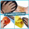 Skylety 2 Pieces Sand Mitt for Beach Sand Off Mitt Soft and Skin Friendly Cotton Towel Help Parents Clean from Children's Skin Brush Pack for Surf, Ocean and Lakeside Recreation(Blue) view 4