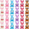 24 Pieces Easter Bunny Rabbit Plush Stuffed Animals 4 Inch Stuffed Bunny Toys Soft Tiny Rabbit Doll Plush Hanging Pendant Ornament Sitting Rabbit Plush Toy for DIY Keychain Easter Party Decorations view 1