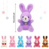 24 Pieces Easter Bunny Rabbit Plush Stuffed Animals 4 Inch Stuffed Bunny Toys Soft Tiny Rabbit Doll Plush Hanging Pendant Ornament Sitting Rabbit Plush Toy for DIY Keychain Easter Party Decorations view 2