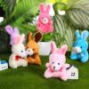 24 Pieces Easter Bunny Rabbit Plush Stuffed Animals 4 Inch Stuffed Bunny Toys Soft Tiny Rabbit Doll Plush Hanging Pendant Ornament Sitting Rabbit Plush Toy for DIY Keychain Easter Party Decorations view 4
