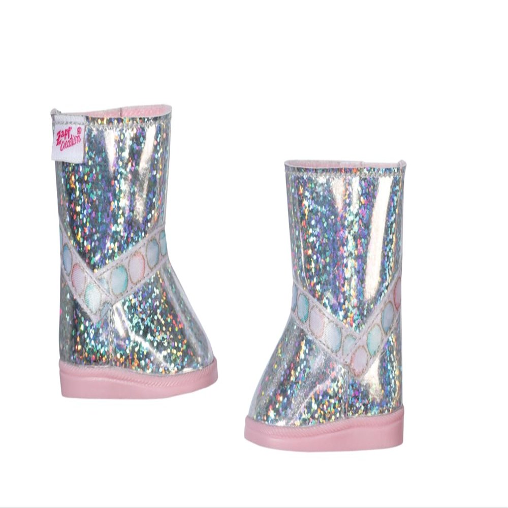 BABY born Winter Boots Low for 43cm Dolls - Easy for Small Hands, Creative Play Promotes Empathy & Social Skills - for Toddlers 3 Years & Up - Includes Shoes with Pink Soles