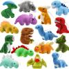 16 Pack Plush Dinosaurs Bulk, Mini Dinosaur Figures Assortment Keychain Toy, Soft Dino Stuffed Animal Set Gifts for Kids, Easter Basket Stuffers, Goody Bag Filler, Doll Machine, Toddler Party Favors view 1