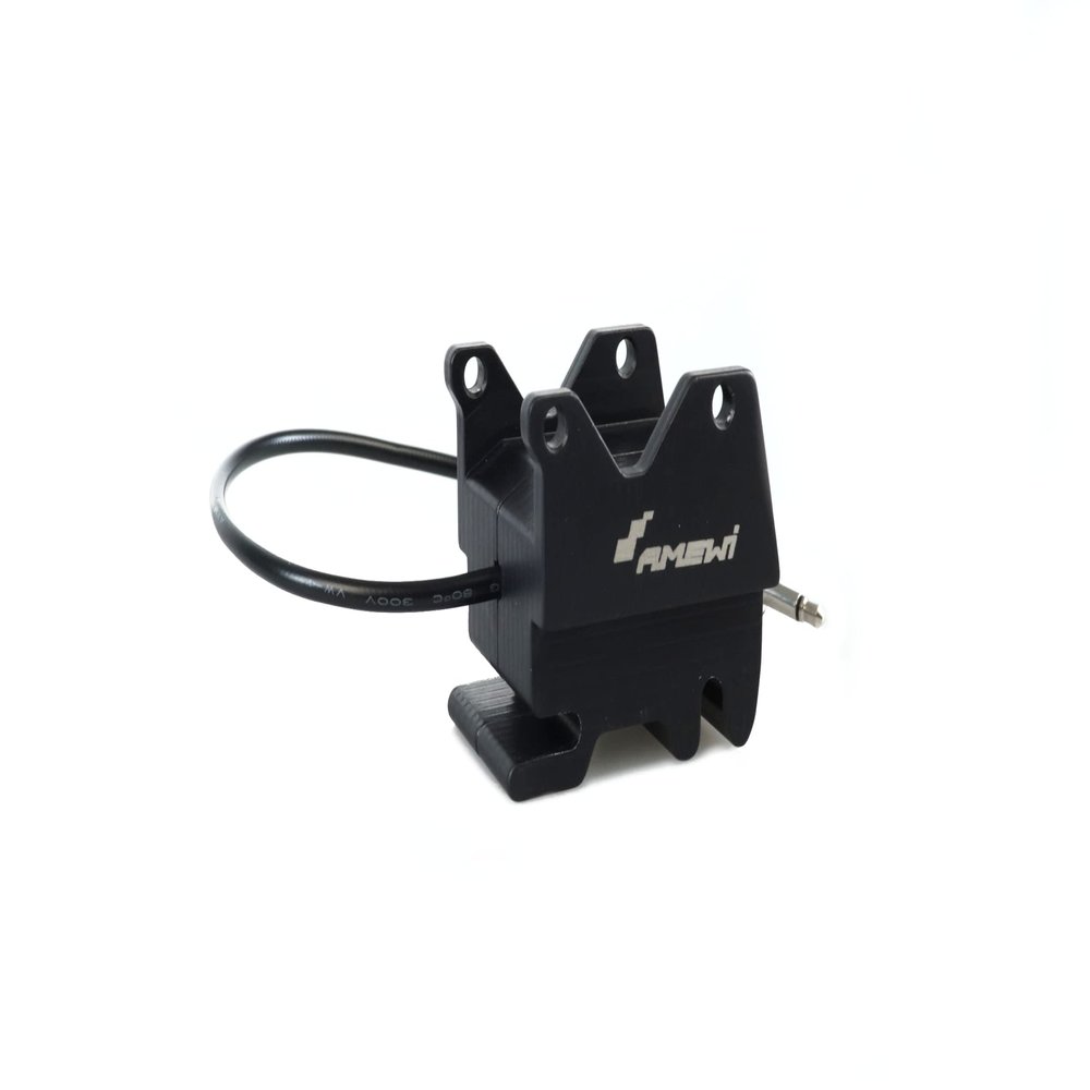 Amewi 28367 Electronic Quick-Change System for Excavator 1:14, CNC Aluminium, Made in Germany, Black