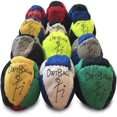Dirtbag Footbag Sand-Filled 12-Pack - Assorted Colors