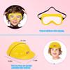 Magic4u Toy Tool Set Girl Pretend Play Construction Tool Accessories Tool Toys with Hat Tool Box Tape Measure Toy Electric Drill Hammer view 2