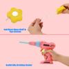 Magic4u Toy Tool Set Girl Pretend Play Construction Tool Accessories Tool Toys with Hat Tool Box Tape Measure Toy Electric Drill Hammer view 3