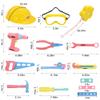 Magic4u Toy Tool Set Girl Pretend Play Construction Tool Accessories Tool Toys with Hat Tool Box Tape Measure Toy Electric Drill Hammer view 4