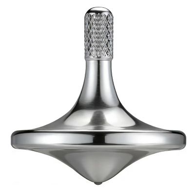CHEETOP Precision Metal Spinning Top, Spin Smooth for A Long Time, Best Spin Time Over 8 Minutes, Perfect Balance Well Made EDC Desktop Gyro Toy for Office for Adults | Unique Gift (Silver)