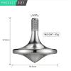 CHEETOP Precision Metal Spinning Top, Spin Smooth for A Long Time, Best Spin Time Over 8 Minutes, Perfect Balance Well Made EDC Desktop Gyro Toy for Office for Adults | Unique Gift (Silver) view 2