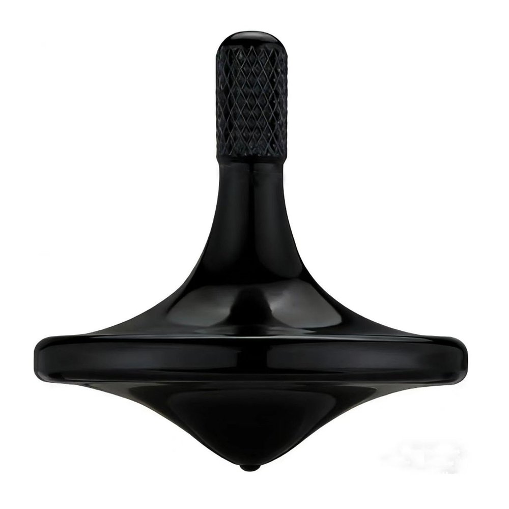 CHEETOP Precision Metal Spinning Top, Spin Smooth for A Long Time, Best Spin Time Over 8 Minutes, Perfect Balance Well Made EDC Desktop Gyro Toy for Office for Adults | Unique Gift (Black)