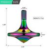 CHEETOP Precision Metal Spinning Top, Spin Smooth for A Long Time, Best Spin Time Over 8 Minutes, Perfect Balance Well Made EDC Desktop Gyro Toy for Office for Adults | Unique Gift (Iridescent) view 2
