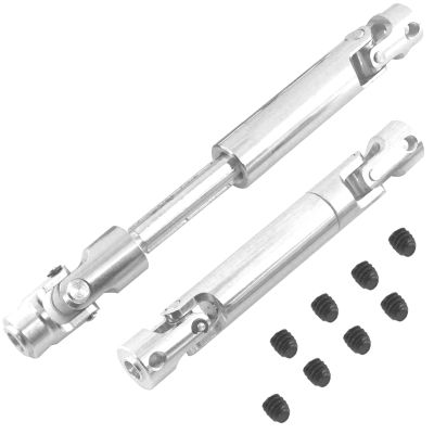 2Pcs Vgoohobby Metal Centre Transmission Shaft Drive Shaft Dogbone Compatible with Axial SCX10 SCX0016 Tamiya CC01 RC4WD D90 90028 1/10 RC Rock Crawlers Car (90mm-115mm)