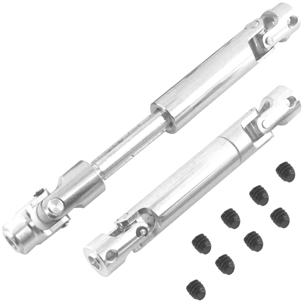 2Pcs Vgoohobby Metal Centre Transmission Shaft Drive Shaft Dogbone Compatible with Axial SCX10 SCX0016 Tamiya CC01 RC4WD D90 90028 1/10 RC Rock Crawlers Car (90mm-115mm)