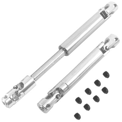 2Pcs Vgoohobby Metal Centre Transmission Shaft Drive Shaft Dogbone Compatible with Axial SCX10 SCX0016 Tamiya CC01 RC4WD D90 90028 1/10 RC Rock Crawlers Car (110mm-155mm)