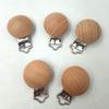Arakierst 10pcs Natural Beech Wood Suspender Clips Holder Fixed 30mm Wooden Pacifier Clips Charm Antique DIY Beading Pacifier Chain Accessory view 4