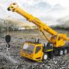 WEECOC RC Crane Construction Tractor Remote Control Large Crane Truck wiht Light and Sound Rechargeable Electronics Hobby Toys for Kids Boys Child (Yellow) view 3