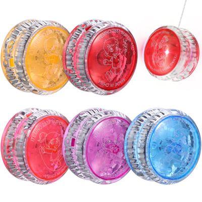 Amosfun Light Up Yoyo Toy for Kids, 5 Pack LED Responsive Yoyo Balls, Beginner Learning Yo Yo Plastic Toys for Boys Girls, Party Favors, Classroom Prizes, Indoor Outdoor Play (Random Colors)