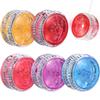 Amosfun Light Up Yoyo Toy for Kids, 5 Pack LED Responsive Yoyo Balls, Beginner Learning Yo Yo Plastic Toys for Boys Girls, Party Favors, Classroom Prizes, Indoor Outdoor Play (Random Colors) view 1