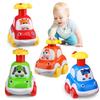 ALASOU 4 PCS Animal Car Toys for 1 Year Old Boy Girl|Baby Toys 1 Year Old Boy Gifts for Toddlers 1-3|Vehicle Toy Set for Toddler Toys 1-2|1st Birthday Gift for Infant 12 18 Months view 1