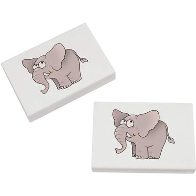Azeeda 2 x 45mm 'Elephant' Erasers/Rubbers (ER00026619)