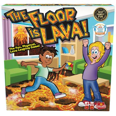 Goliath The Floor is Lava, Family Game for Children from 5 Years, Party Game for 2 to 6 Players, The Floor is Lava, Indoor and Outdoor Movement Game