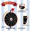 5 in 1 Tabletop Prize Wheel Spinner - 12" Carnival Games Smooth Spinning Wheel for Prizes, Raffle - Portable Dry Erase Spin the Wheel Game with Stand, Marker Pen & Eraser - Black & White Wheel Faces view 2