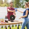5 in 1 Tabletop Prize Wheel Spinner - 12" Carnival Games Smooth Spinning Wheel for Prizes, Raffle - Portable Dry Erase Spin the Wheel Game with Stand, Marker Pen & Eraser - Black & White Wheel Faces view 3