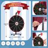 5 in 1 Tabletop Prize Wheel Spinner - 12" Carnival Games Smooth Spinning Wheel for Prizes, Raffle - Portable Dry Erase Spin the Wheel Game with Stand, Marker Pen & Eraser - Black & White Wheel Faces view 4