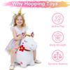 iPlay, iLearn Bouncy Pals White Hopping Horse, Inflatable Bouncing Animal Hopper Toy W/Pump, Plush Ride on Bouncer, Indoor Outdoor Birthday Gifts for 18 24 Month 2 3 4 5 Year Old Toddler Kid Boy Girl view 2