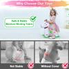 iPlay, iLearn Bouncy Pals White Hopping Horse, Inflatable Bouncing Animal Hopper Toy W/Pump, Plush Ride on Bouncer, Indoor Outdoor Birthday Gifts for 18 24 Month 2 3 4 5 Year Old Toddler Kid Boy Girl view 4