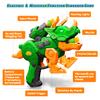 2-Pack Dinosaur Toy Guns Compatible with Nerf, Easter Kids Gifts & Easter Basket Stuffers for Toddler Boys Ages 3 4 5 6 7 8, Dino Toy Guns with Light & Sound, 20 Foam Darts view 2