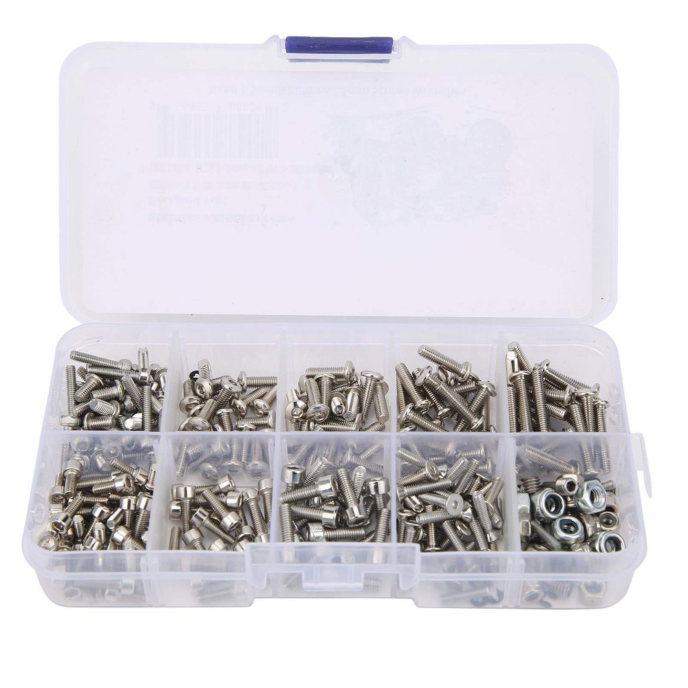 Dilwe RC Car Screws Kit - Stainless Steel - Compatible with Erevo/Summit 1/16 Crawler - 300pcs