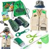 ESSENSON Outdoor Explorer Kit & Bug Catcher Kit with Vest, Binoculars, Magnifying Glass, Butterfly Net, Hat and Backpack Camping Adventure Toy Birthday Gift for Boys & Girls Age 3-12 Year Old view 2