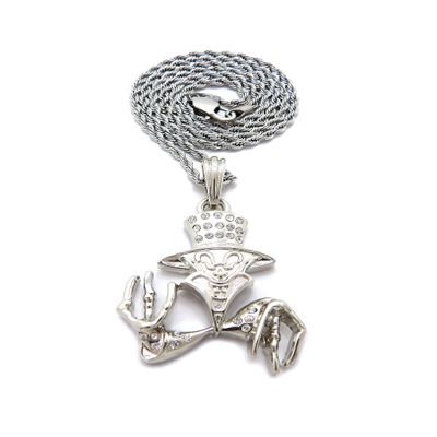 Insane Clown Posse Joker Cards ICP Pendant 2mm 18" 20" 24" Stainless Steel Rope Chain Necklace (18, RC4254)