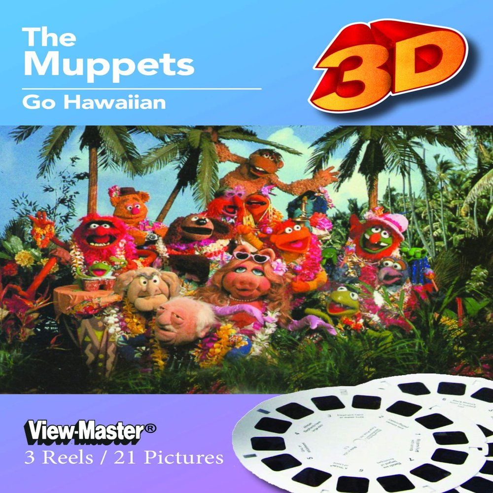 Muppets Go Hawaiian -ViewMaster - 3 Reels 21 3D Images