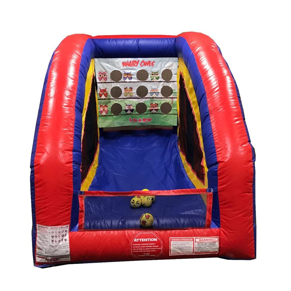 Angry Owls Ultralite Sealed Air Frame Game | Ball and Bag Toss | Includes Frame, Panel, Built-in Blower, Balls, and Bag | for Backyards, Carnivals, Schools, Birthday Parties