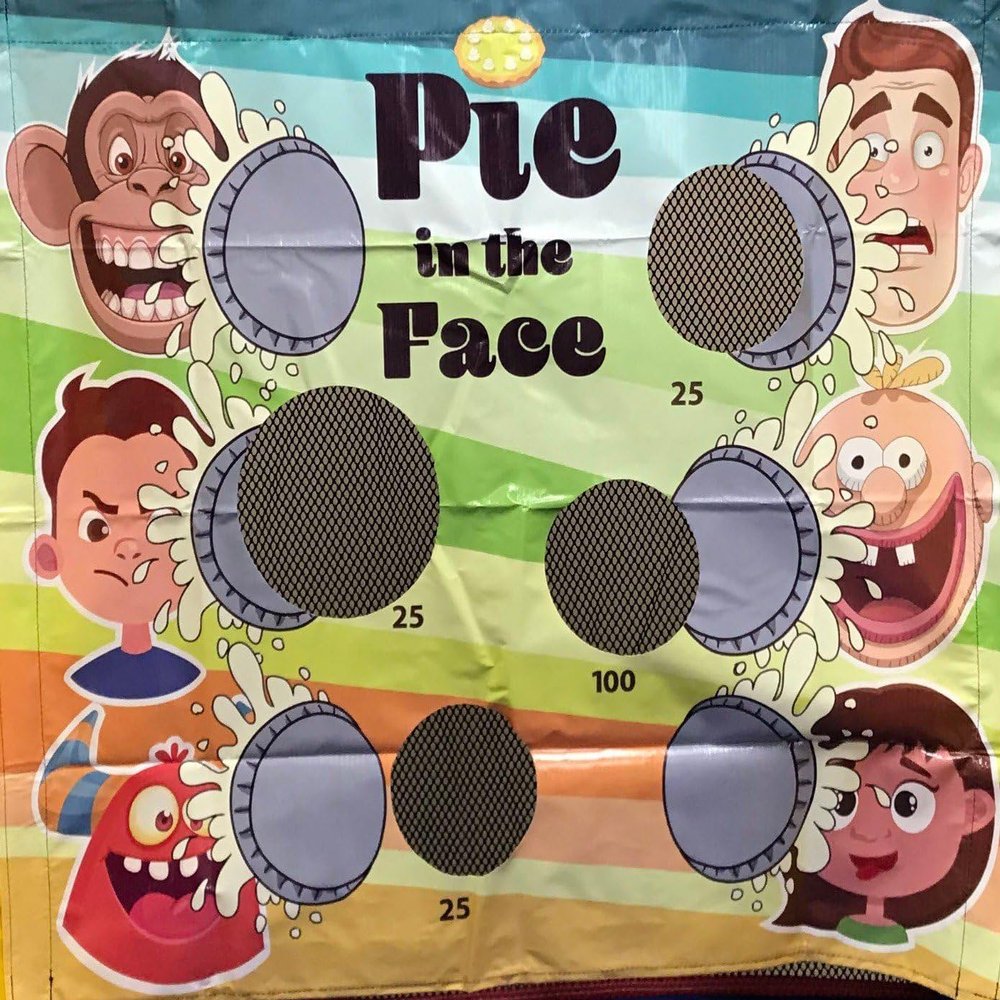 TentandTable Replacement Game Panel | Pie in The Face | Arcade Style Ball Toss Panel with Net | Use with Ultralite Air Frame Game | for Backyards, Carnivals, Schools, Birthday Parties