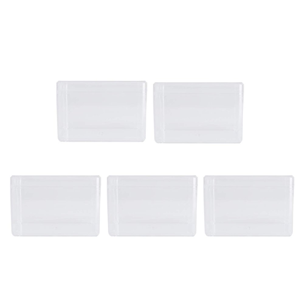 Cabilock 5pcs Transparent Figurine Display Cases for Collectibles Model Storage Box for Dolls Statues and Models Display for Decor