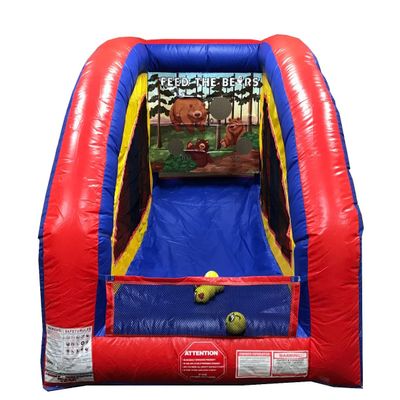 Feed The Bears Ultralite Sealed Air Frame Game | Ball and Bag Toss | Includes Frame, Panel, Built-in Blower, Balls, and Bag | for Backyards, Carnivals, Schools, Birthday Parties