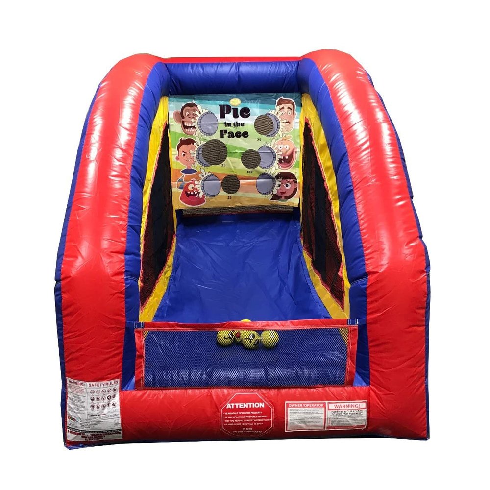 Pie in The Face Ultralite Sealed Air Frame Game | Ball and Bag Toss | Includes Frame, Panel, Built-in Blower, Balls, and Bag | for Backyards, Carnivals, Schools, Birthday Parties