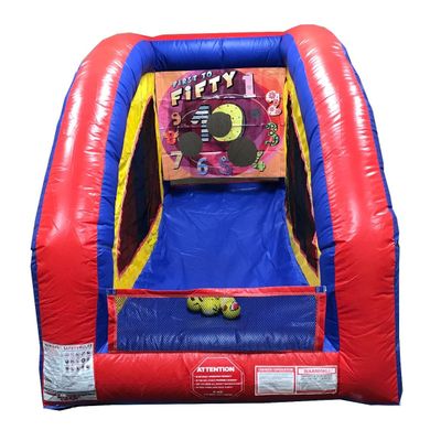 First to 50" Ultralite Sealed Air Frame Game | Ball and Bag Toss | Includes Frame, Panel, Built-in Blower, Balls, and Bag | for Backyards, Carnivals, Schools, Birthday Parties