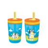 Zak Designs 15oz Bluey Kelso Tumbler Set, Leak-Proof Screw-On Lid with Straw Made of Durable Plastic and Silicone, Perfect Bundle for Kids, 2 Count (Pack of 1) view 1