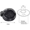 BBTO 100 Days of School Old Lady Costume for Kids Grandma Gray Wig Walking Cane Glasses Chain Cords Faux Pearl Bead Necklace(Black-Gray Bun Wig) view 3