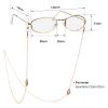 BBTO 100 Days of School Old Lady Costume for Kids Grandma Gray Wig Walking Cane Glasses Chain Cords Faux Pearl Bead Necklace(Black-Gray Bun Wig) view 4