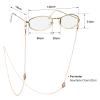 BBTO 100 Days of School Old Lady Costume for Kids Grandma Gray Wig Walking Cane Glasses Chain Cords Faux Pearl Bead Necklace(White Curly Wig) view 4