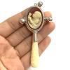 Victorian Style Baby Red Cameo Baby Rattle with Carved Resin Handle view 3